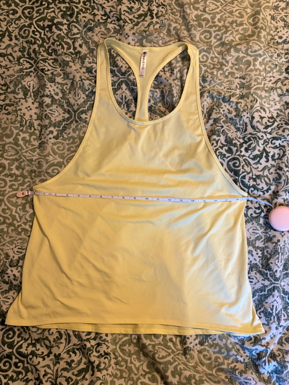 Fabletics Pale Butter Yellow Racerback Tank Top